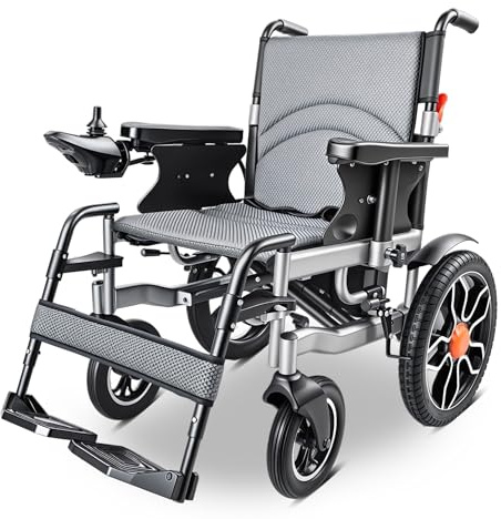 ZygenAir Rollstuhl Elektrisch Faltbar Leicht, Elektrorollstuhl 150kg 45cm