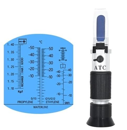 Refraktometer, 4 in 1 Hand Auto Refraktometer Fahrzeug Harnstoff Tester 30-35% Mit ATC for Auto Hersteller Große Flotte Einzelhandel
