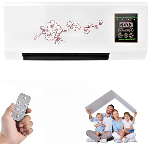 Mini Air Conditioner, Rapid Cool Dual Mode Wall Mount Portable Ac with Remote Control & Timer, Smart Cooling, Quiet Operation Cooling Fan for Home, Bedroom & Office A