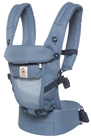 Ergobaby Adapt Babytrage für Neugeborene bis Kleinkind, Cool Air Mesh 3-Positionen Ergonomische Baby-Tragetasche Kindertrage, Oxford Blue