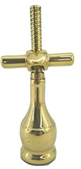 artigianatodaloise - Cavatappi tire bouchon in ottone lucido forma fiasco stappabottiglie - Cavatappi 3