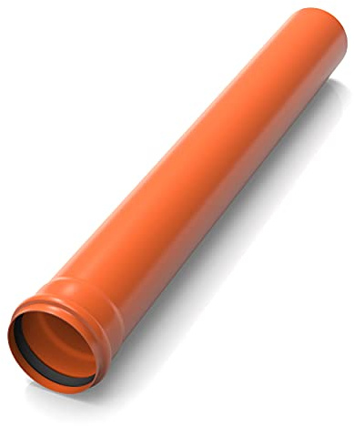 AUPROTEC KG Rohr Kanalrohr Schachtrohr bis 2 Meter KGEM Abwasserrohr Ø DN125 Länge 1000 mm, 1 Stück