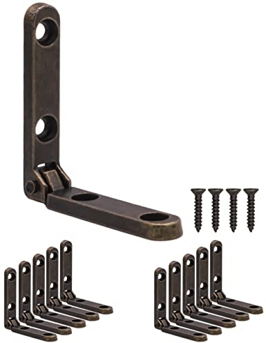 FUXXER Antike Mini Scharniere aus Metall für Möbel & Truhen 30x6mm Eisen 10er Set