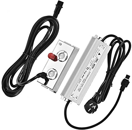 JIONET 2 Head Ultrasonic Mist Maker with 80W Power Supply Fogger Stainless Steel Hydroponics Nebulizer Water Fountain Pond Atomizer Humidifier (Color : 2 Head)