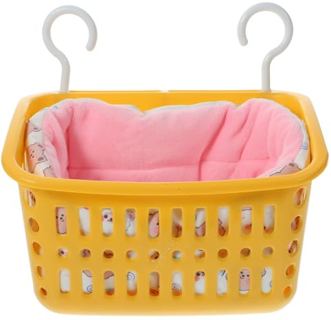 POPETPOP Hamster Hängematte Schlafbett Für Kleine Haustiere Ratten Meerschweinchen Hängendes Bett Käfigzubehör Komfortables Kuschelnest 8.7X5.1X4.3 Zoll