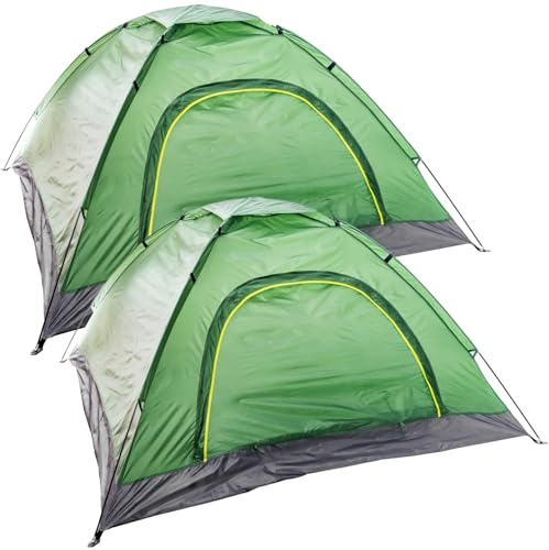10 Pack Emergency Waterproof Pop Up Tents for Homeless People Camping Bulk Lightweight, Cold Weather Outdoor 4 Person Tents with Rain Fly, Carrying Bag
