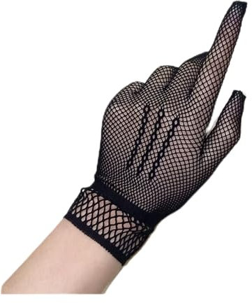 Hochzeitshandschuhe Sommer-Sonnenschutzhandschuhe, Fischernetz-Spitze, Sonnenschutz-Handschuhe, Damen, elastisches Netz, Halbfinger, Vollfinger, Performance-Fotografie-Handschuhe (Farbe: Blau) (Weiß