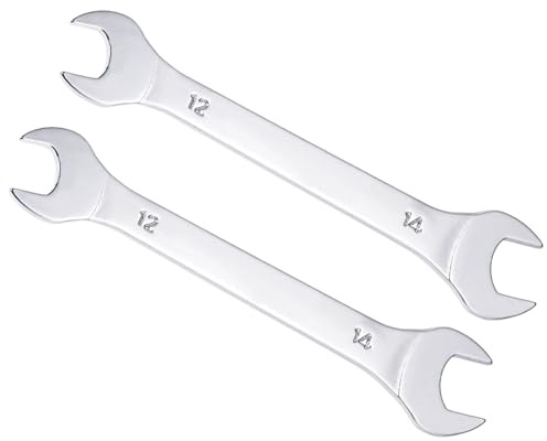CoCud Chiave a Bocca Sottile Aperta, Metrica 12mm x 14mm, Doppia Estremità Sottile - (Applicazioni: per Dadi Sottili, Spazi Stretti), 2 Pezzi