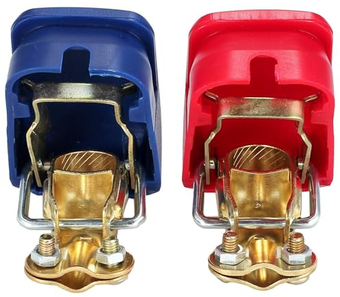 Connettore a Sgancio Rapido,Morsetti Batteria Auto,12V Batteria Terminali,Attacco Rapido,Morsetti di Batteria Attacco Rapido Connettori Terminali di Batteria per Auto Roulotte Camper (Rosso Blu)