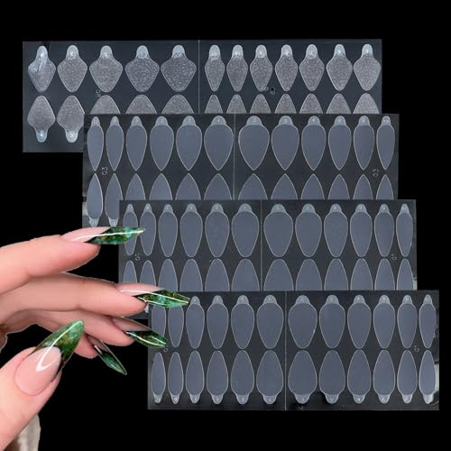 NICENEEDED 96 molde para Formas de Uñas Duales., Pegatinas de Silicona para Moldes de Uñas, Formas de Uñas de Construcción Rápida, Molde Interno de Manicura Francesa
