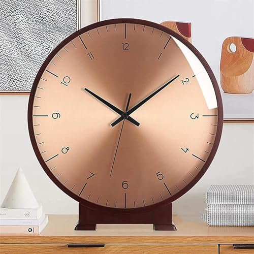 Kaminuhren für das Wohnzimmer, 10 Zoll, geräuschlose Kaminuhr, batteriebetrieben, Vintage, Massivholz, für Kamin, Wohnzimmer, Schlafzimmer, Büro