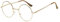 JoXiGo Gafas de Lectura Hombre Mujer +1.5(Oro) Redondas Metal Montura + Correa de Gafas