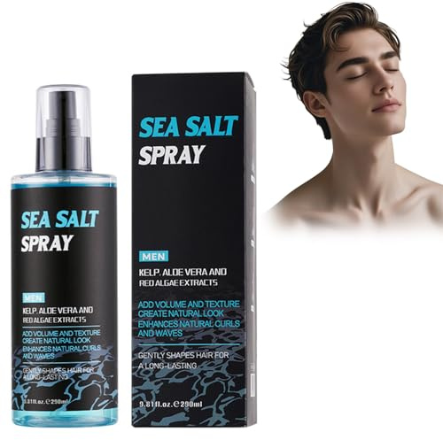 Havssalt Styling Spray för män - Fluffig volym 290 ml - Strukturspray för naturlig strandeffekt - lägger till kropp och mjukt grepp