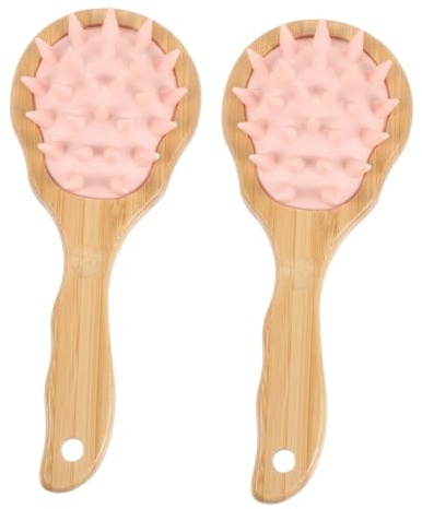 SAFIGLE 2stücke Massagebürste Für Frauen Haarbürste Mit Langem Griff Kopfhautkamm Paddle-bürste-ersatz Haarkamm Für Damen Massagekamm Duschhaarbürste Haarwaschbürste Geeignet Für
