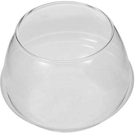 FONDOTIN Transparent Hydroponic Lotus Bowl Glass Planter for Water Lily and Succulents Small Indoor Glass Vase for Fish Tank and Desk Decor Space Saving Hydroponic Plant Container