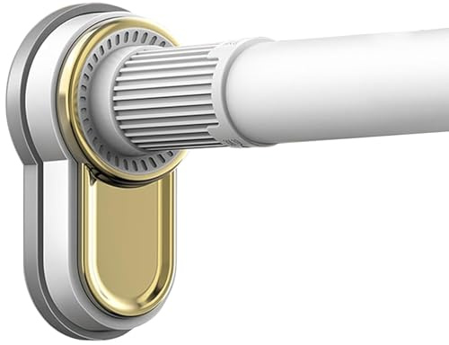 Bastone per tenda a tensione regolabile, senza trapano, resistente, asta per tende antiscivolo, per camera da letto e cucina, facile da installare (130-250 cm), perfetta per decorare la casa