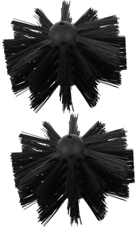 Toyvian Chimney Brush Head and Dryer Vent Brush for Fireplace and Duct Vent Pipe Interior 2pcs for Chimney and Dryer Duct Cleaning