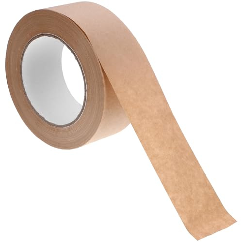 PRETYZOOM Cinta Adhesiva Activada Agua para Enmarcar Cuadros y Pintura Acuarela Cinta de Papel Kraft de 48 MM Resistente al Calor Suministros para Arte y Embalaje Doméstico