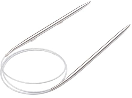 4mm Circular Knitting Needles, 120cm Double Pointed Knitting Needles | Stainless Steel Round Knitting Needles for Weaving Sweaters, Scarves, Hats, Blankets, Gloves