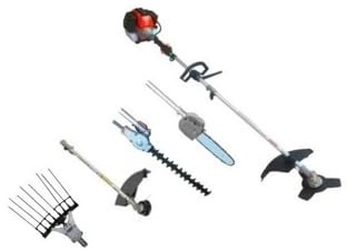 GrecoShop Decespugliatore a Scoppio 52cc Multifunzione 5in1 Professionale 2 Tempi con Tagliasiepi, Motosega Potatore Troncarami, Disco 3 Lame, Testa Abbacchiatore Scuotiolive, Asta Prolunga