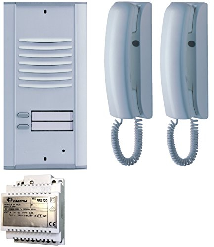 Farfisa 2V Unterputz Türsprechanlage Zweifamilienhaus traditionelle 4+N Verkabelung, 10 W, 240 V