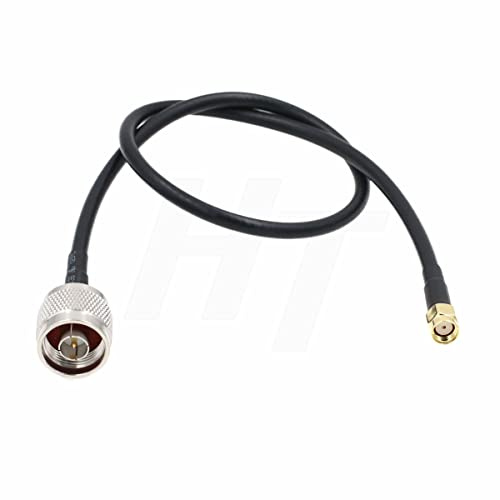 HangTon maschio N maschio RP-SMA RG58/U WIFI Router Antenna RF cavo coassiale a bassa perdita di segnale Enhancer (50 cm)