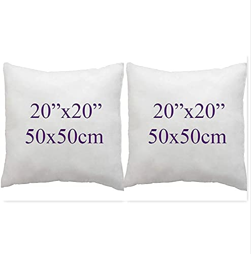 Duck Feather & Down Cushion Pads Inners Inserts Fillers Available in 16 18 20 22 24 (20x20, pack of 2)