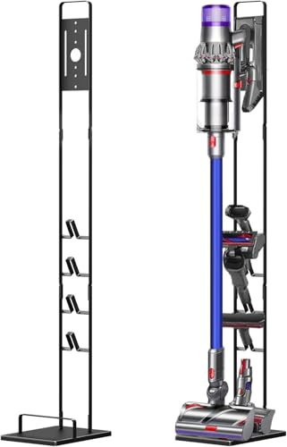 Foho Vacuum Stand Compatible for Dyson V15 V11 V10 V8 V7 V6, Metal Storage Bracket Stand Holder Compatible for Dyson Handheld DC30 DC31 DC34 DC35 DC58 DC59 DC62 Cordless Vacuum Cleaners & Accessories