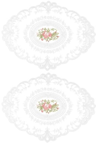 Amosfun 2Pcs Spitze Deckchen Milch Seide Bestickt Tisch Tischsets Hitzebeständig Tisch Matten Tischsets Tabelle Topper für Hochzeit Geburtstag Abendessen Party Decor 30Cm * 43Cm Weiß