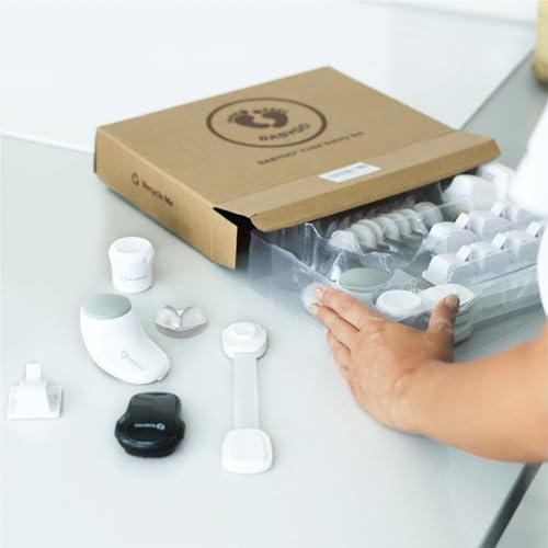 BABYGO® Premium Baby Proofing Kit for Home & Kitchen | Magnetic Child Safety Cupboard Locks | Straps for Fridge Freezer Bin | Oven Guard | Corner Protectors | Door Stoppers | Children Proof Set