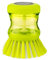 Homeshopa Soap Dispensing Palm Brush, Built In Refillable Soap Dispensing Dish Brush, Washing Up Scourer Kitchen Dish Scrubber Brush for Dish Pot Pan Sink Multifunctional Cleaning (Green)