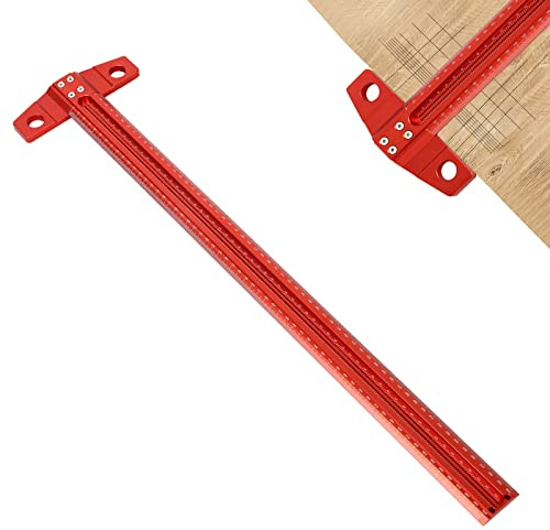 Maxant T Type Woodworking Scriber Ruler - 90 Degree Line Gauge, Architect T-Square, 600mm for Carpenter Work, Layout and Measuring Tools (600MM-1)