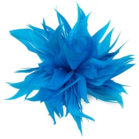 Damen Federbrosche,Flauschige Feder Brosche Straußenfeder Brosche Braut Hochzeit Kopfschmuck Kostüm Deko Federn Haarschmuck Haarklammer Brosche für Frauen Mädchen Halloween Party Dekoration