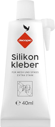 Konzept by Jacopic Extra Starker Montagekleber für Vogelabwehr Spikes 40ml, Silikonkleber Transparent, Sichere Montage Aussen, für Kunststoff, Metall, Beton, Holz