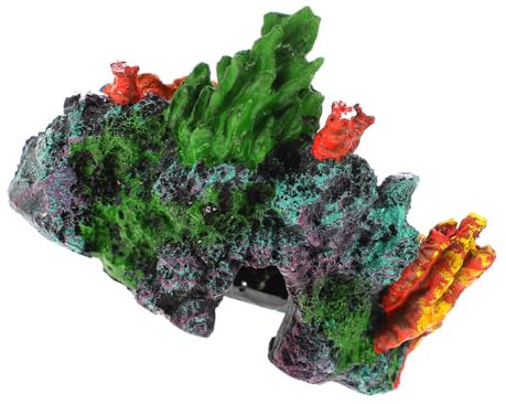 COLLBATH Ornement De Artificiel pour Aquarium Décoration Réaliste De Récif Coralien Accessoire Stable pour Réservoir à Poissons pour Créer Un Ambiance Naturelle Et Amusante