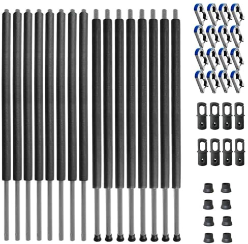 Baunsal® Trampolin Netzstangen, Ersatz-Stangen für Netz (FGOS) | Ersatzstange für Trampolin Netz, Ersatz-Netzstange für Sicherheitsnetz, Netzpfosten, Trampolin Ersatzteile Stangen