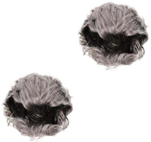 VICASKY 2stücke Old Lady Perücke Für Kostüm Und Bühnenauftritte Für Halloween Und Cosplay Realistische Vielseitig Einsetzbar Kreative Gestaltung Perfektes Zubehör Für
