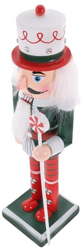 Cabilock Wooden Nutcracker Ornaments Christmas Decoration Nutcracker Statue for Home