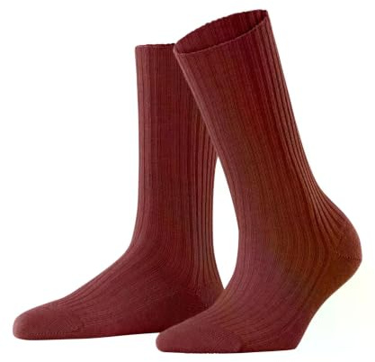 FALKE Cosy Wool Boot W So laine viscose cachemire unies 1 paire, Chaussettes Femme, Rouge Wineberry 8761, 35-38
