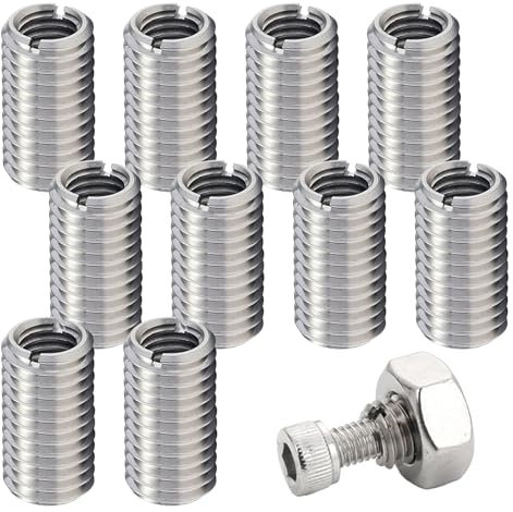 Helicoil M6 Tuerca y adaptador de rosca M6, juego de reparación de roscas, casquillos roscados de metal para automóviles