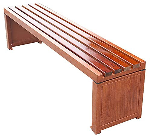 SnamicE Gartenbank Massivholz Parkbank Outdoor Freizeit Gartenbank, Wetterfeste Hofterrassenbänke, 2-4-Sitzer Dekorative Bänke für Veranden und Rasenflächen,150CM,150CM