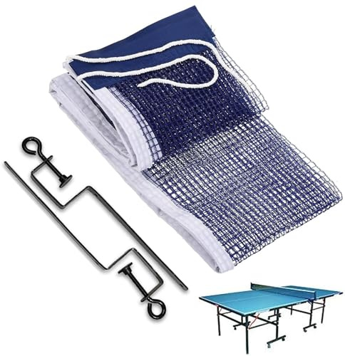 Tischtennisnetz, Ausziehbares Mobiles Tischtennis Netz, Tischtennistisch Netz, Tragbares Tischtennisnetz für Jeden Tisch, Nylon Tischtennis Ersatznetz für Outdoor & Indoor, 180 * 22 cm