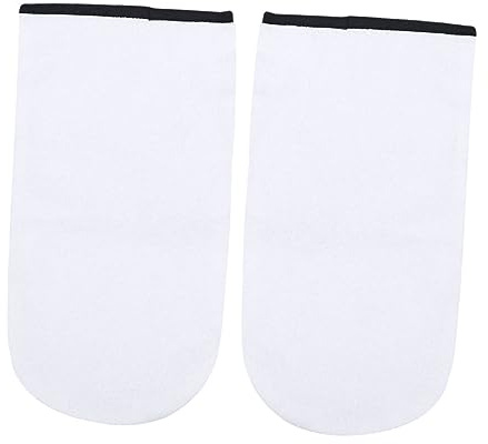Guantes de Parafina para Manos 2 Pares de Algodón Blancos | Funda para Spa de Manos, Guantes Aislantes Terapéuticos, Lavado Sencillo, Sensación Relajante