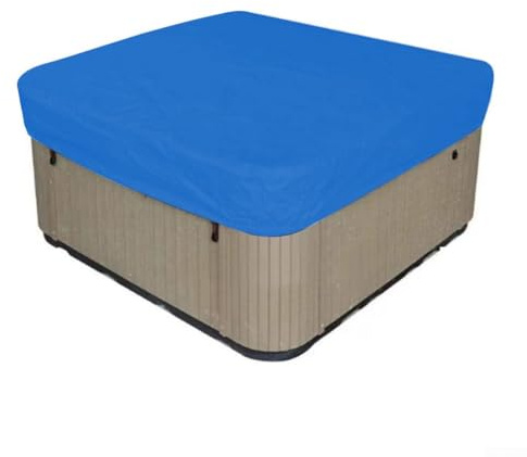 Copertura quadrata per piscina da esterni, con isolamento termico, impermeabile, antipolvere, protezione solare, chiusura con coulisse, adatta per vasche idromassaggio, tavoli, mobili, barbecue o uso