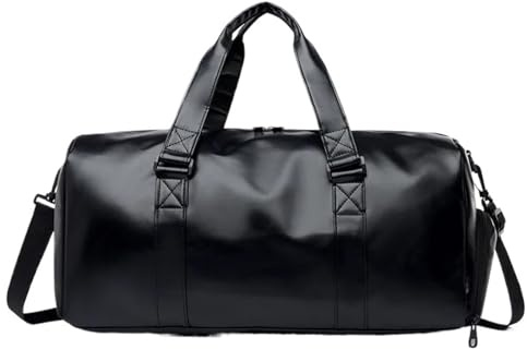 Große Leder-Fitness-Umhängetasche für Herren Große Kapazität Reise Schultertasche Männer Frauen Weiche Leder Handtasche Sport Fitness Tasche(Color 2)