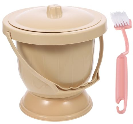 PAMINGONO Urinoir Portable Adulte avec Couvercle Pot de Chambre Compact Plastique Robuste Léger et Facile à Nettoyer pour Voyages et Camping Couleur Aléatoire Couleur Aléatoire