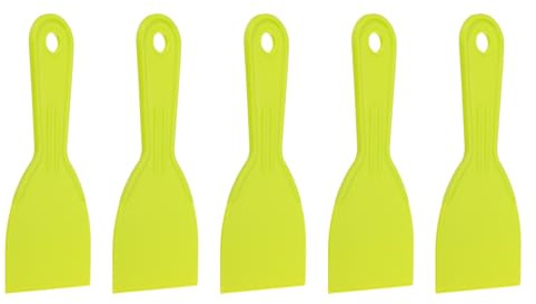 QUARKZMAN 5pcs Espátula De enmasillar 3 Ancho Espátula Amarillo