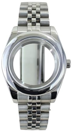 1 st 36 mm/39 mm klockfodral 20 armband Safirglas Vattentät for NH35 NH36 NH34 NH38 4R36 for Miyota 8215 28,5 Urtavla(Silvery 2,36mm nh35 nh36)