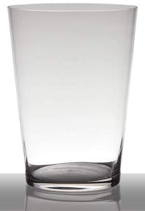 INNA-Glas Bodenvase Glas Velma, Trichter - rund, klar, 40cm, Ø 25cm - Konische Vase - Tischvase