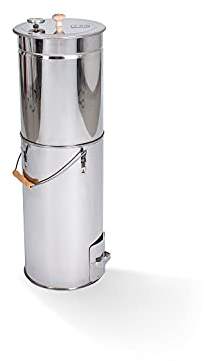 KAISER COMPANY '30' Hochwertiger Räuchertonne aus Edelstahl - Holzfeuerung I Geeignet für Fische I Tragbarer Smoker 53-90cm I Passen bequem 4kg Fleisch I mit Zubehör I Nicht ROSTEND